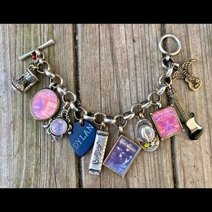 Vintage Lucky Brand Bob Dylan Charm Bracelet